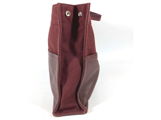 Borsa Tote MM in Pelle Mezza Hermès Bordò - vista 3