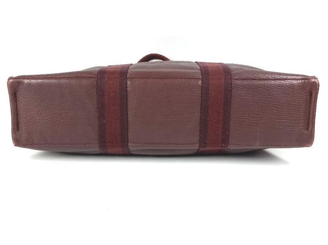 Borsa Tote MM in Pelle Mezza Hermès Bordò - vista 5