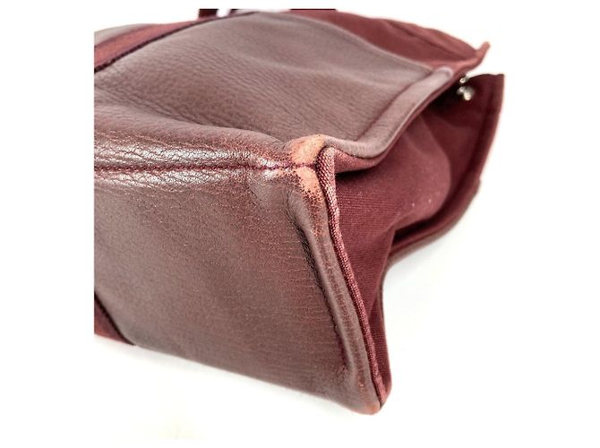 Borsa Tote MM in Pelle Mezza Hermès Bordò - vista 6