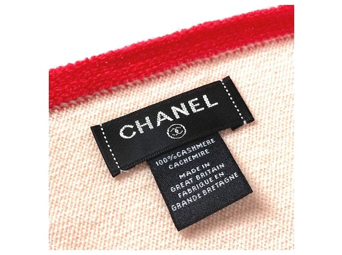 Chanel 19C CC Logo Coco Marke Bicolor Schal Pink - Ansicht 8