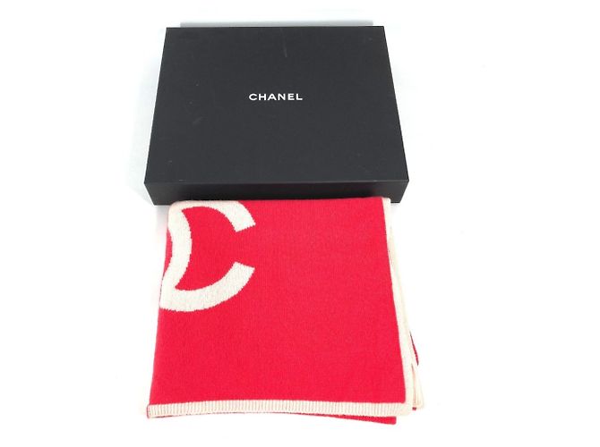 Chanel 19C CC Logo Coco Marke Bicolor Schal Pink - Ansicht 9
