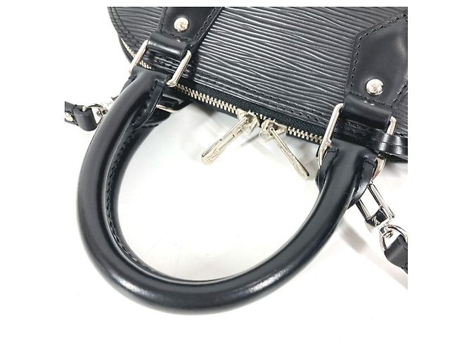 Louis Vuitton Epi Alma BB Umhängetasche Schwarz - Ansicht 9
