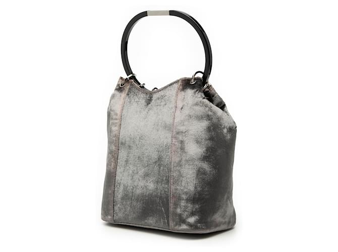 Gucci Silbernes Samt-Eimer - Ansicht 2