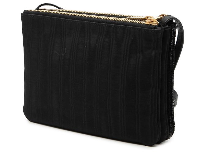 Céline Celine Piccola Borsa a Tracolla Trio Nera con Paillettes Nero - vista 2