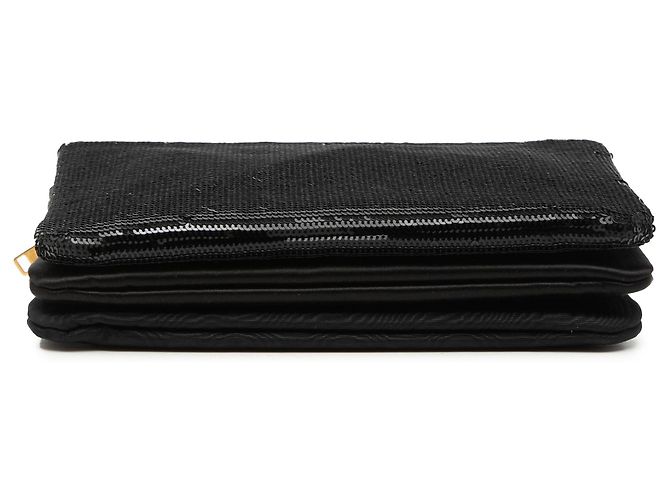 Céline Celine Piccola Borsa a Tracolla Trio Nera con Paillettes Nero - vista 3