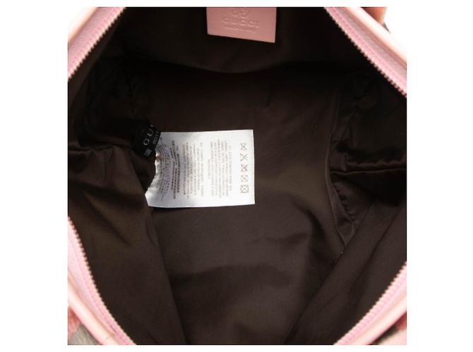 Gucci Beiger Kinder Mini GG Canvas Web Handtasche - Ansicht 4