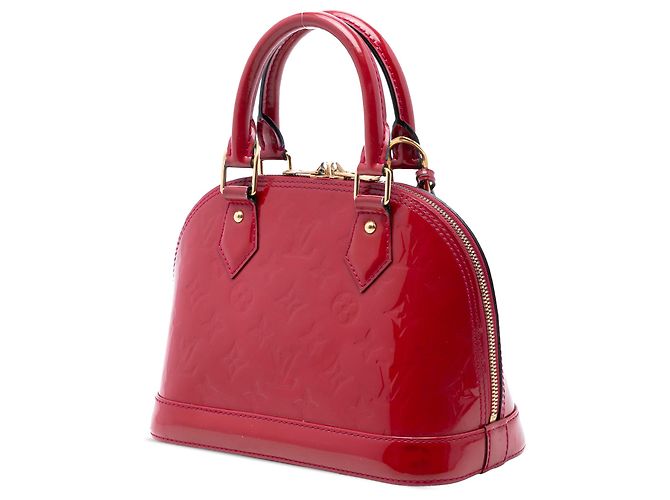 Louis Vuitton Alma BB in Vernis Monogram Rosso - vista 2
