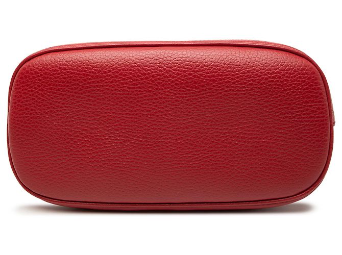 Bolsa de couro vermelho GG Charm da Gucci, mini, em forma de cúpula - vista 3