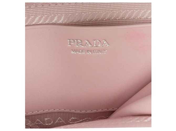Pochete Triangular de Cetim e Couro com Cristais Rosa da Prada - vista 6