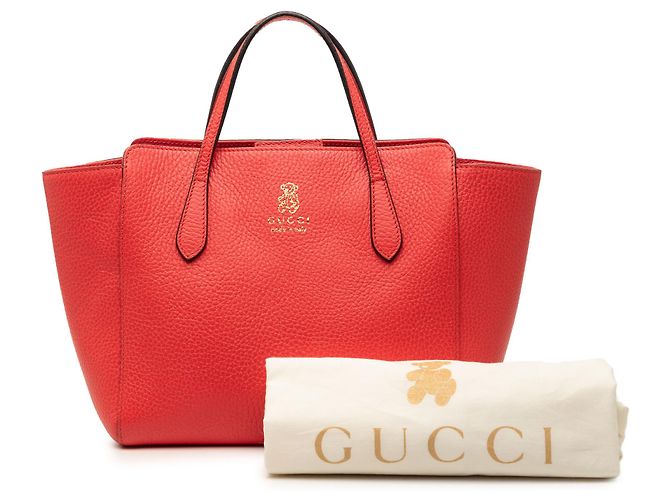 Borsa a mano mini in pelle rossa Gucci - vista 8