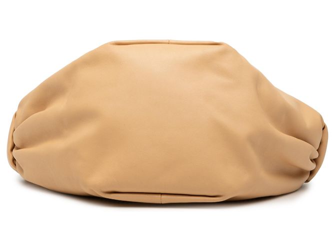 Borsa Mini Double Knot in Pelle Marrone di Bottega Veneta Caramello - vista 3