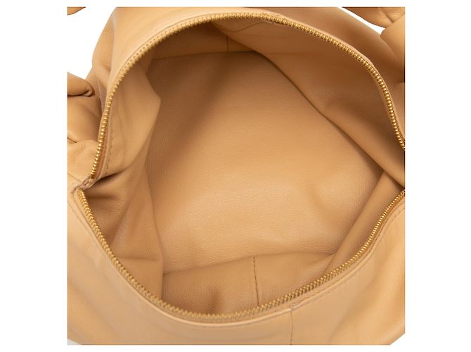 Borsa Mini Double Knot in Pelle Marrone di Bottega Veneta Caramello - vista 4