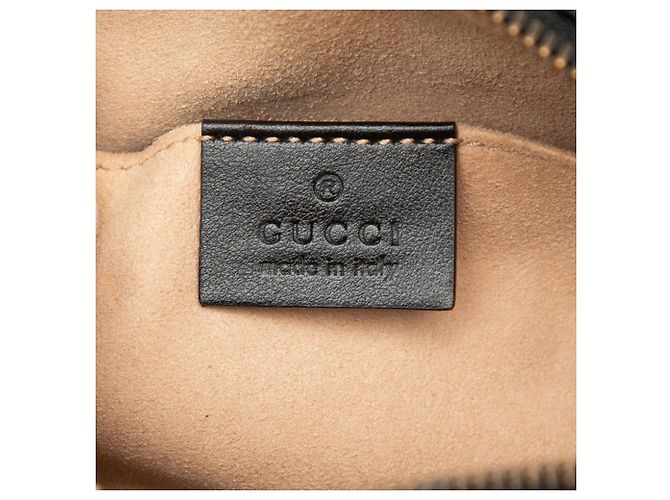 Gucci Mini GG Marmont in pelle nera matelassé a tracolla Nero - vista 5