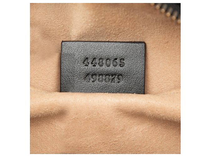 Gucci Mini GG Marmont in pelle nera matelassé a tracolla Nero - vista 6
