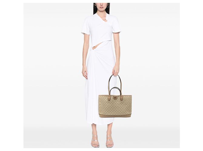 Gucci Beige Medium GG Supreme Ophidia Tote - Ansicht 7