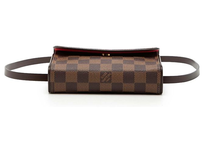 Pochette Florentine Damier Ebene Marrone Louis Vuitton - vista 3