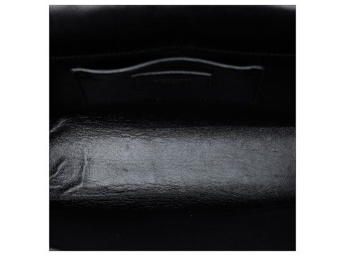 Borsa a tracolla Kate Monogram in suede nero medio con frange Saint Laurent - vista 4