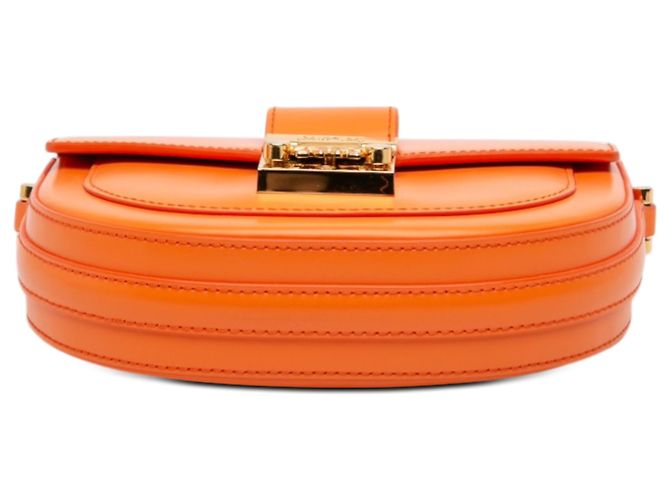 MCM Mini Patricia em couro laranja conversível em crossbody - vista 3