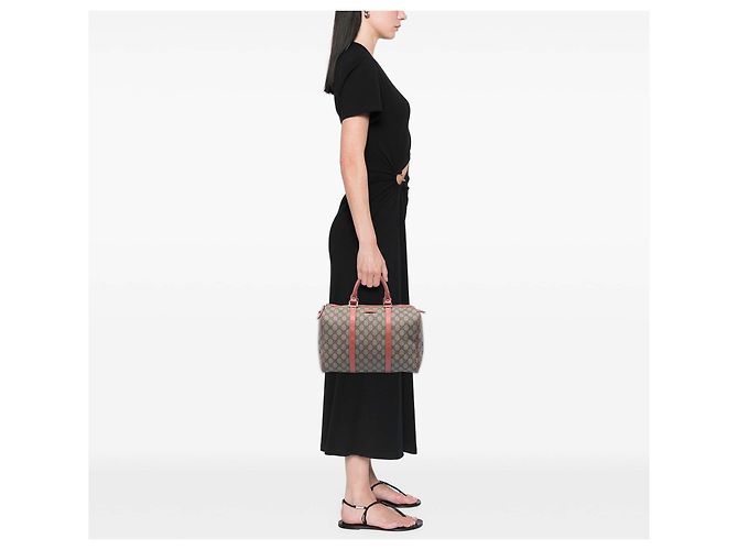 Borsa Boston Joy GG Supreme Media Beige di Gucci - vista 7