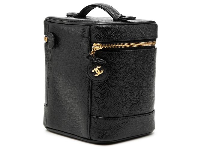 Vanity Beauty Case Caviar Nero CC di Chanel - vista 2