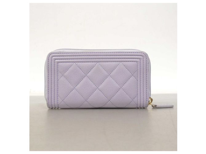 Billetera bi-fold Chanel Boy Púrpura - vista 10