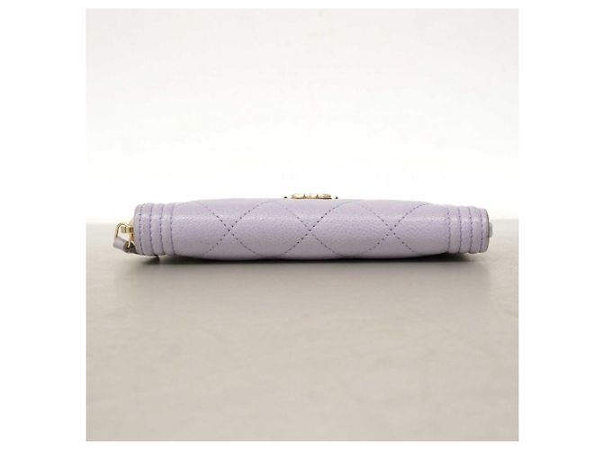 Billetera bi-fold Chanel Boy Púrpura - vista 3