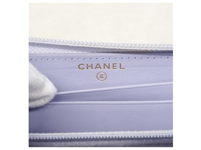 Billetera bi-fold Chanel Boy Púrpura - vista 5