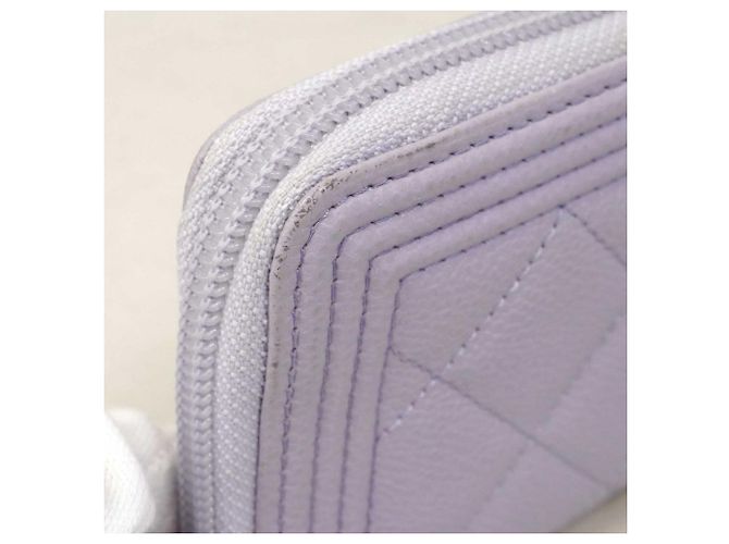 Billetera bi-fold Chanel Boy Púrpura - vista 7