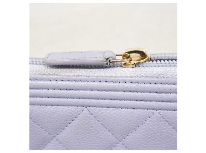 Billetera bi-fold Chanel Boy Púrpura - vista 8