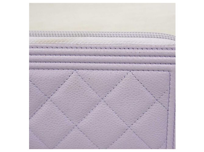 Billetera bi-fold Chanel Boy Púrpura - vista 9