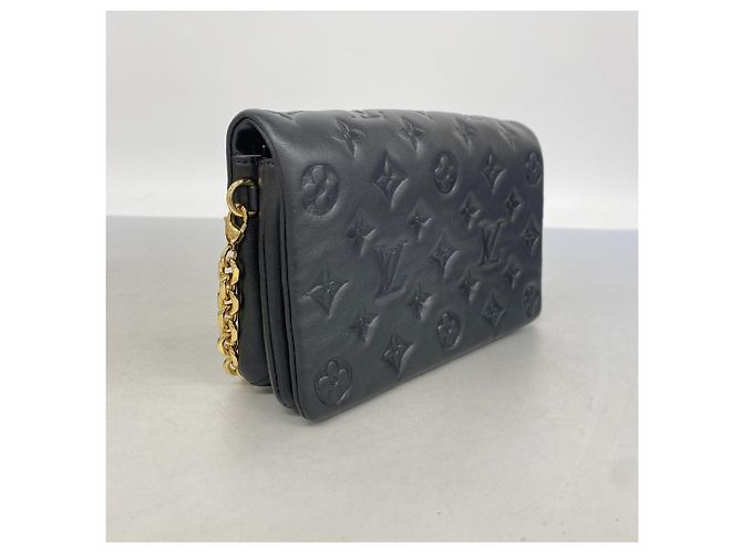 Borsa a Spalla Pochette Coussin Monogramma Embossato Louis Vuitton Nero - vista 2