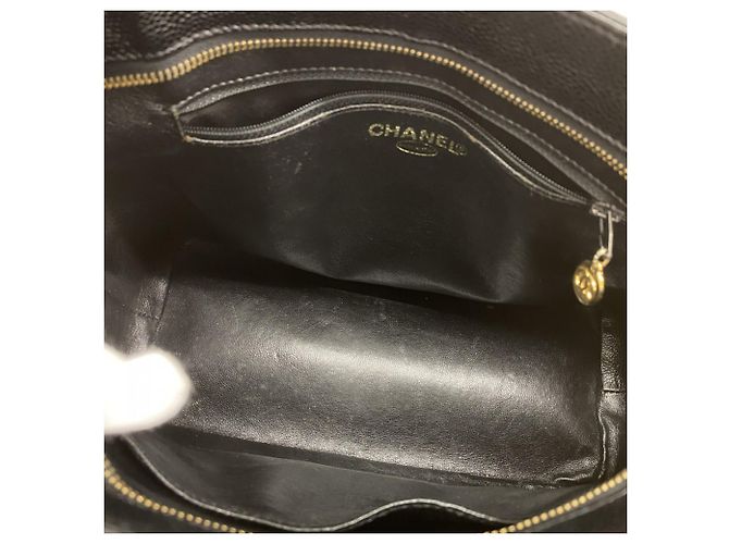 Timeless Bolsa tote de couro de bezerro texturizado preto Chanel - vista 4