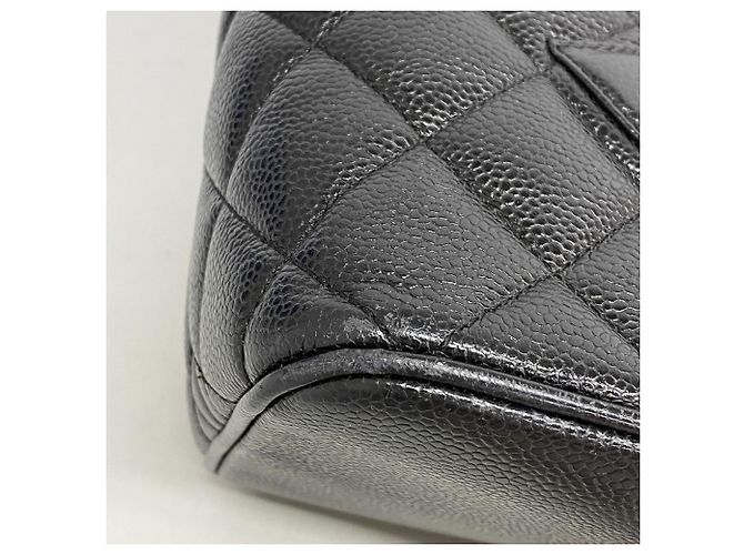 Timeless Bolsa tote de couro de bezerro texturizado preto Chanel - vista 6