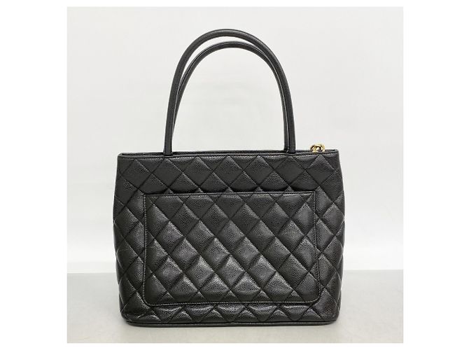 Timeless Bolsa tote de couro de bezerro texturizado preto Chanel - vista 9