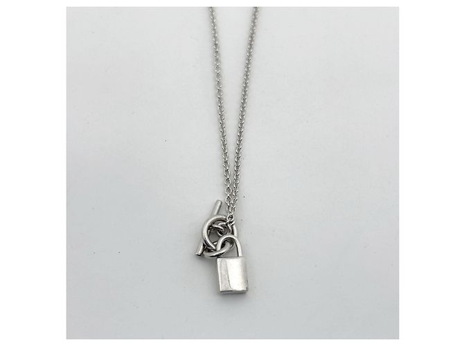 Collar Péndulo Cadena Kelly de Hermès Plata - vista 2
