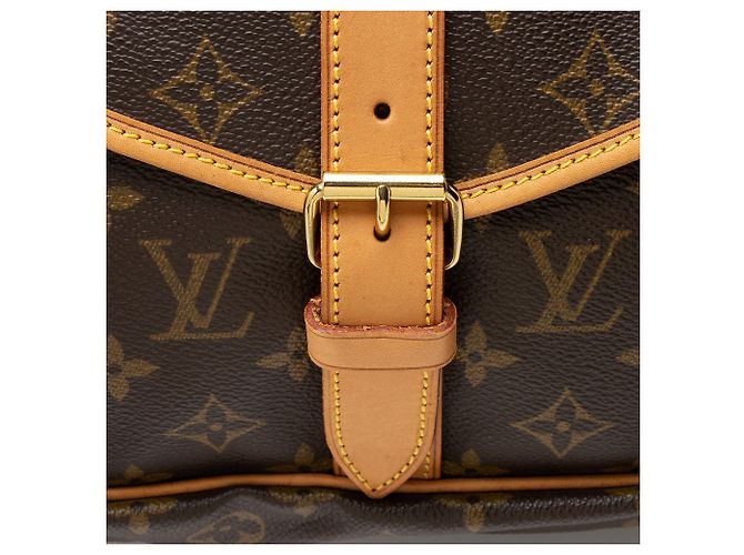 Louis Vuitton Vintage Monogramm Canvas Saumur 35 Umhängetasche Braun - Ansicht 10