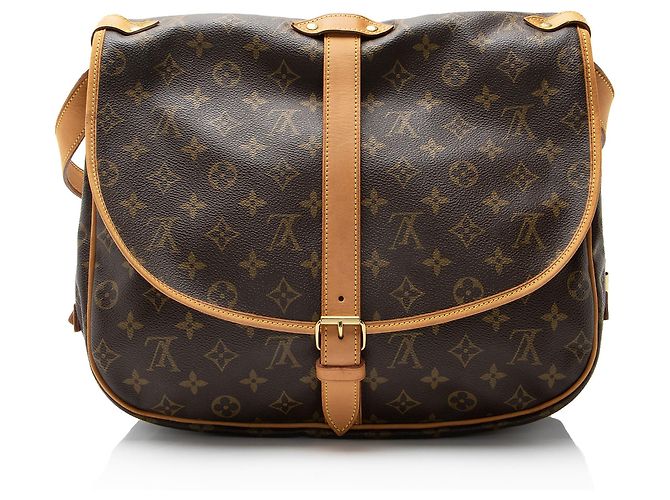 Louis Vuitton Vintage Monogramm Canvas Saumur 35 Umhängetasche Braun - Ansicht 3