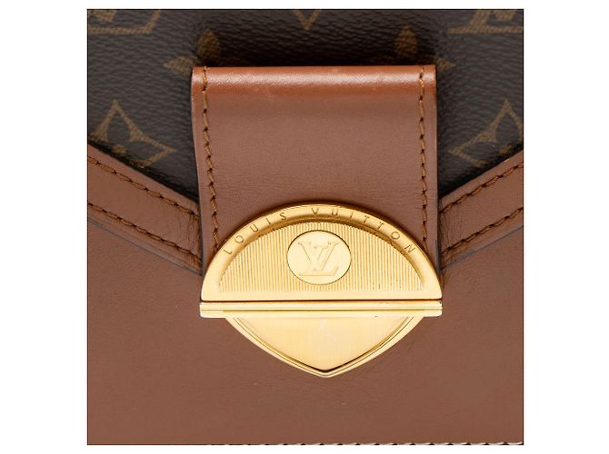 Borsa a spalla bifacciale in tela Monogram e pelle di vitello Louis Vuitton Marrone - vista 10