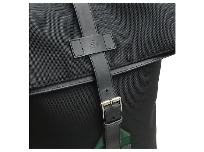 Gucci Techno Canvas Leder Rucksack Schwarz - Ansicht 8