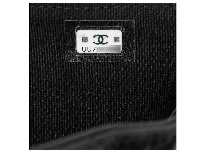 Carteira Trifold em Couro de Cordeiro Matelassé Chanel Preto - vista 7