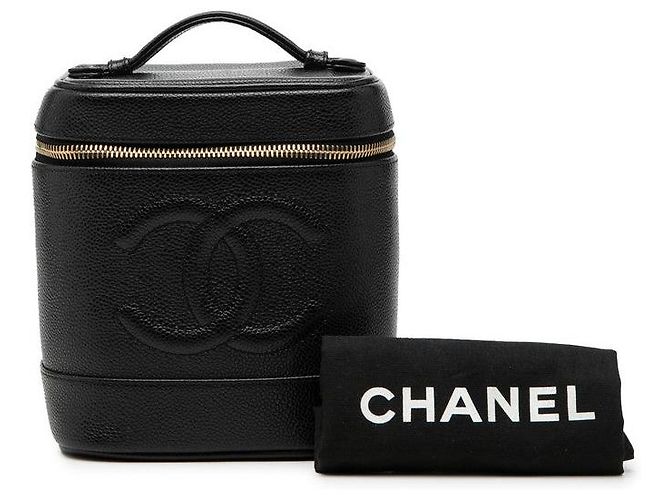 Borsa Vanity in Caviar di Chanel Nero - vista 7