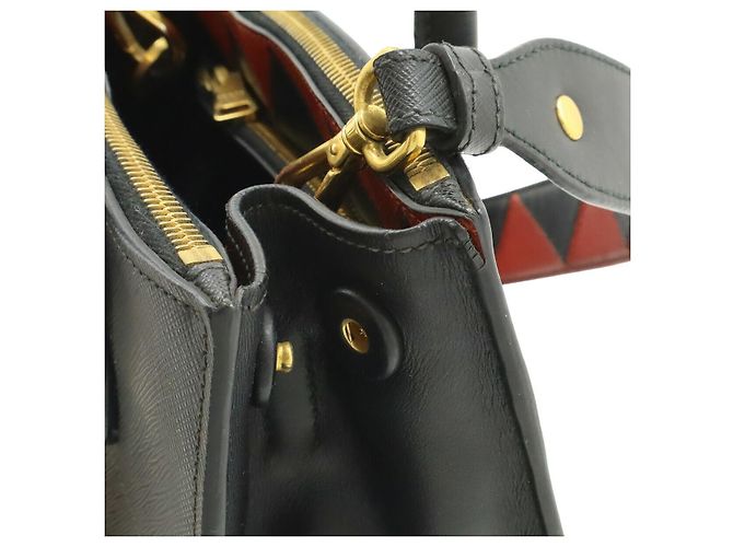 Borsa a mano Prada Paradigm in pelle Saffiano Nero - vista 4