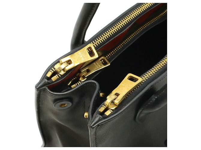 Borsa a mano Prada Paradigm in pelle Saffiano Nero - vista 7