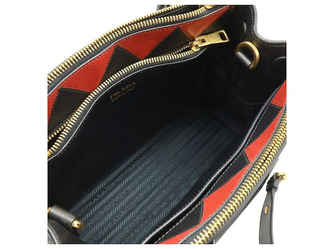 Borsa a mano Prada Paradigm in pelle Saffiano Nero - vista 8