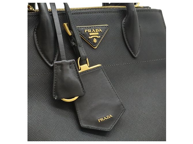 Borsa a mano Prada Paradigm in pelle Saffiano Nero - vista 9