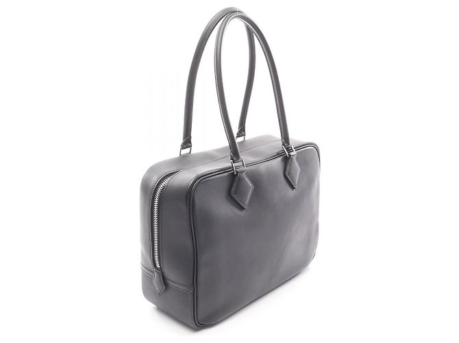 Hermès Plume 28 Lederhandtasche Schwarz - Ansicht 8