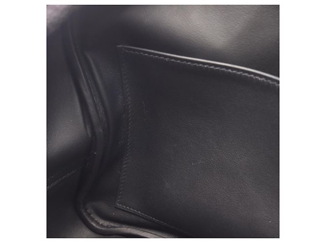 Hermès Plume 28 Lederhandtasche Schwarz - Ansicht 9