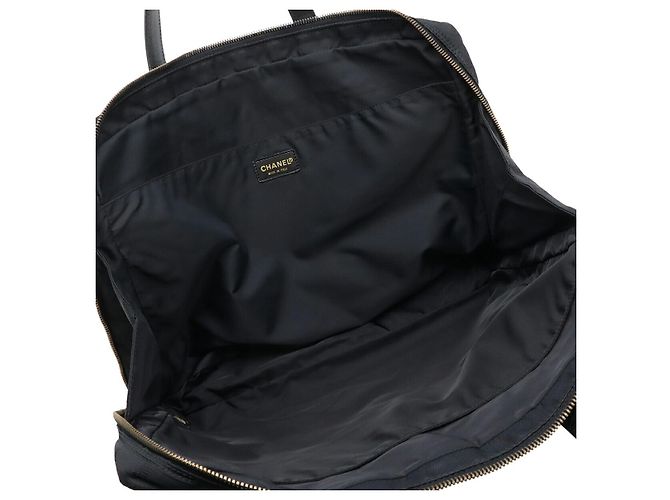 Maletín de nylon jacquard de la nueva línea de viaje de Chanel Negro - vista 7