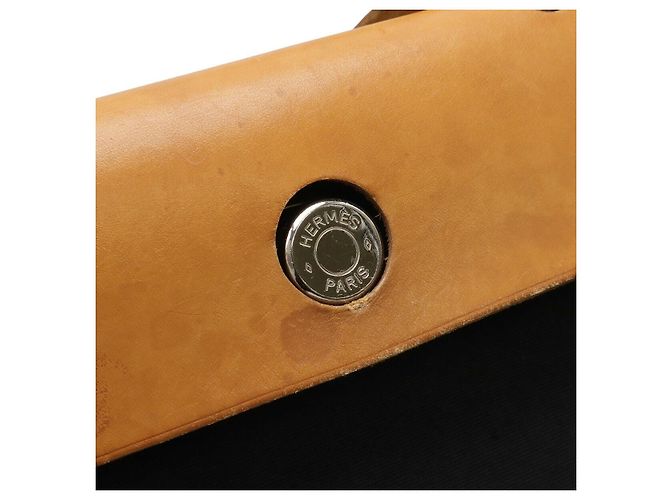 Sac 2 en 1 Herbag PM en toile d'Hermès Noir - vue 6