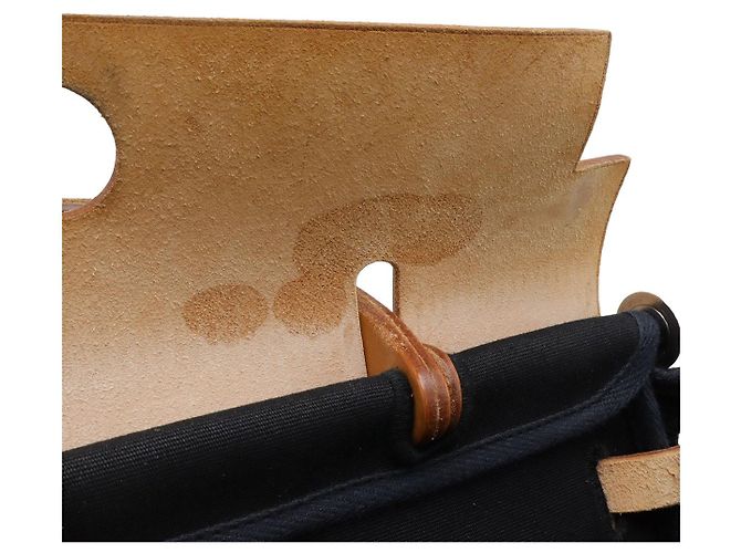 Sac 2 en 1 Herbag PM en toile d'Hermès Noir - vue 8